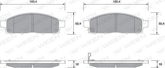 Ween 151-2592 - Kit de plaquettes de frein, frein à disque cwaw.fr