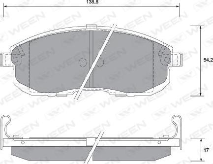 Ween 151-2597 - Kit de plaquettes de frein, frein à disque cwaw.fr