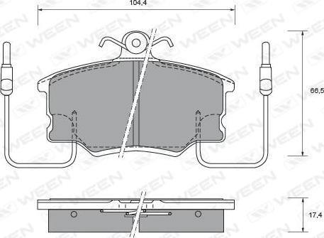 Ween 151-2505 - Kit de plaquettes de frein, frein à disque cwaw.fr