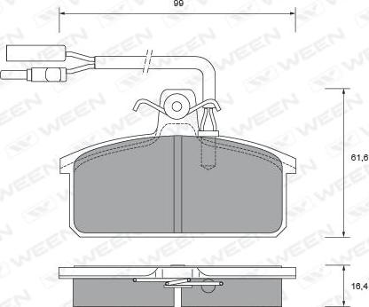 Ween 151-2508 - Kit de plaquettes de frein, frein à disque cwaw.fr