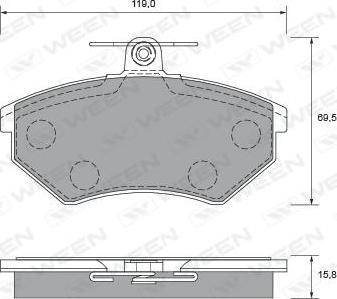 Ween 151-2515 - Kit de plaquettes de frein, frein à disque cwaw.fr