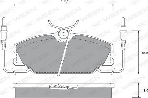 Ween 151-2512 - Kit de plaquettes de frein, frein à disque cwaw.fr