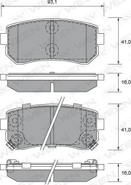 Ween 151-2581 - Kit de plaquettes de frein, frein à disque cwaw.fr