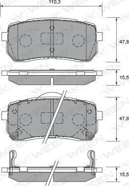 Ween 151-2583 - Kit de plaquettes de frein, frein à disque cwaw.fr