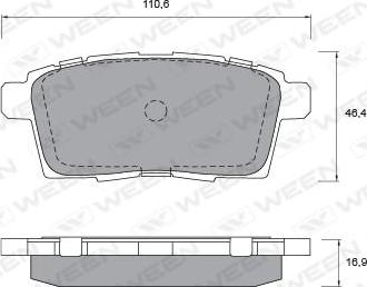 Ween 151-2572 - Kit de plaquettes de frein, frein à disque cwaw.fr