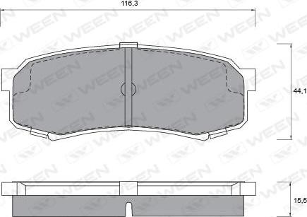 Ween 151-2577 - Kit de plaquettes de frein, frein à disque cwaw.fr