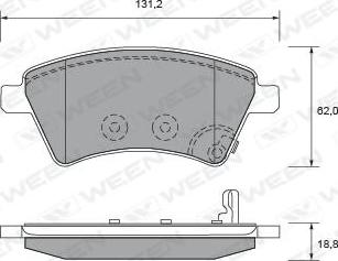 Ween 151-2694 - Kit de plaquettes de frein, frein à disque cwaw.fr