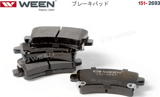 Ween 151-2693 - Kit de plaquettes de frein, frein à disque cwaw.fr