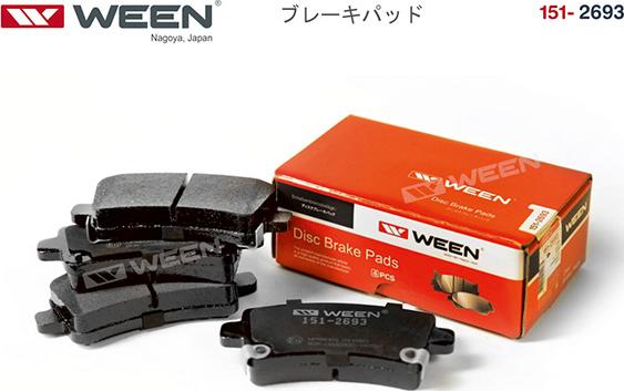 Ween 151-2693 - Kit de plaquettes de frein, frein à disque cwaw.fr