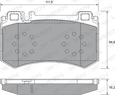 Ween 151-2646 - Kit de plaquettes de frein, frein à disque cwaw.fr