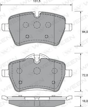 Ween 151-2647 - Kit de plaquettes de frein, frein à disque cwaw.fr