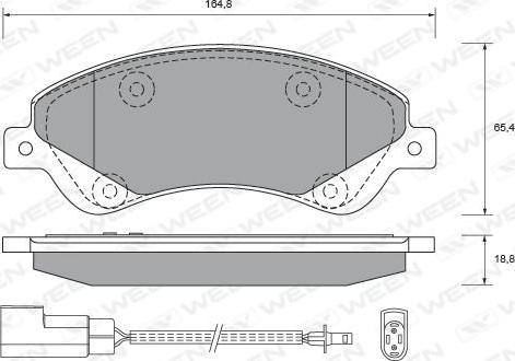 Ween 151-2655 - Kit de plaquettes de frein, frein à disque cwaw.fr