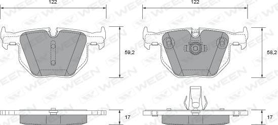 Ween 151-2658 - Kit de plaquettes de frein, frein à disque cwaw.fr