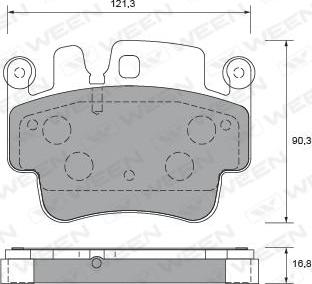 Ween 151-2669 - Kit de plaquettes de frein, frein à disque cwaw.fr