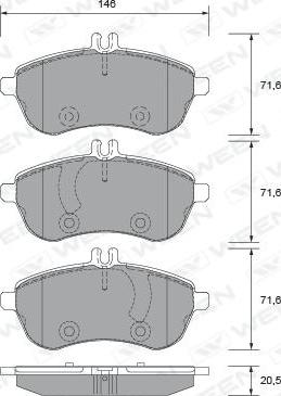 Ween 151-2664 - Kit de plaquettes de frein, frein à disque cwaw.fr