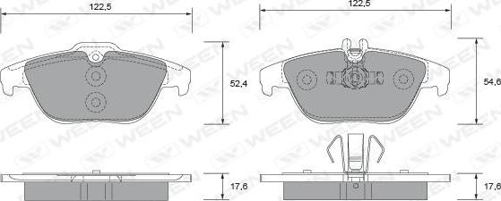 Ween 151-2666 - Kit de plaquettes de frein, frein à disque cwaw.fr