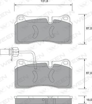 Ween 151-2660 - Kit de plaquettes de frein, frein à disque cwaw.fr