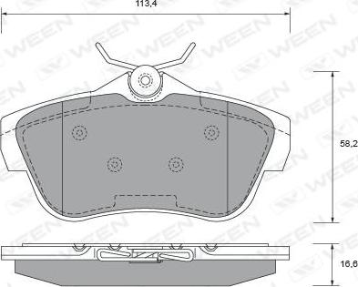 Ween 151-2668 - Kit de plaquettes de frein, frein à disque cwaw.fr