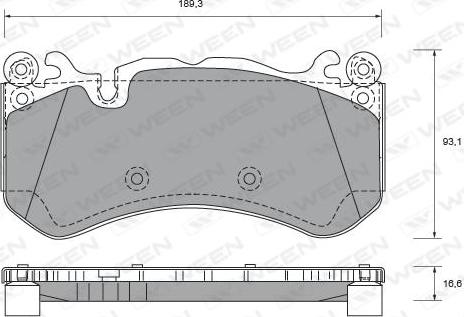 Ween 151-2662 - Kit de plaquettes de frein, frein à disque cwaw.fr