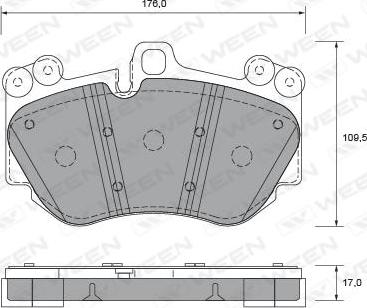 Ween 151-2684 - Kit de plaquettes de frein, frein à disque cwaw.fr