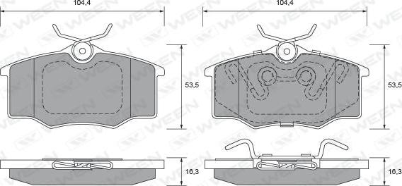 Ween 151-2680 - Kit de plaquettes de frein, frein à disque cwaw.fr