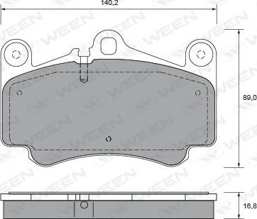 Ween 151-2688 - Kit de plaquettes de frein, frein à disque cwaw.fr