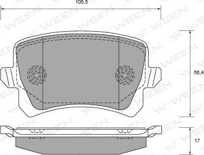 Ween 151-2683 - Kit de plaquettes de frein, frein à disque cwaw.fr