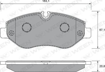 Ween 151-2636 - Kit de plaquettes de frein, frein à disque cwaw.fr