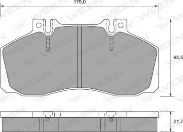 Ween 151-2633 - Kit de plaquettes de frein, frein à disque cwaw.fr