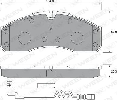 Ween 151-2632 - Kit de plaquettes de frein, frein à disque cwaw.fr