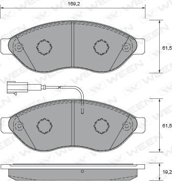 Ween 151-2624 - Kit de plaquettes de frein, frein à disque cwaw.fr