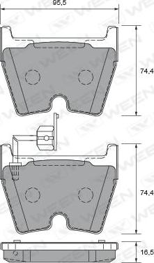 Ween 151-2627 - Kit de plaquettes de frein, frein à disque cwaw.fr