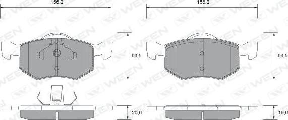 Ween 151-2676 - Kit de plaquettes de frein, frein à disque cwaw.fr