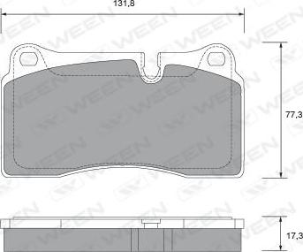 Ween 151-2670 - Kit de plaquettes de frein, frein à disque cwaw.fr