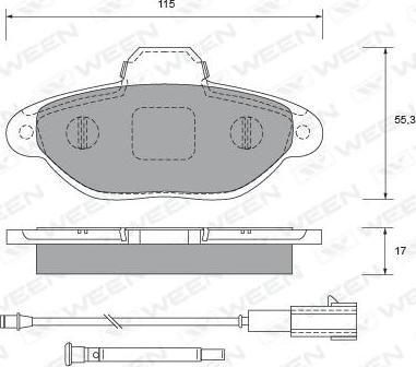 Ween 151-2671 - Kit de plaquettes de frein, frein à disque cwaw.fr