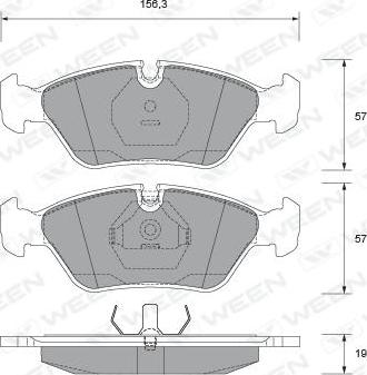 Ween 151-2099 - Kit de plaquettes de frein, frein à disque cwaw.fr