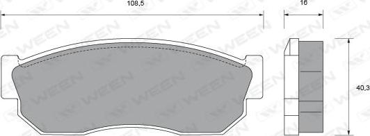 Ween 151-2091 - Kit de plaquettes de frein, frein à disque cwaw.fr