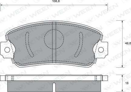 Ween 151-2098 - Kit de plaquettes de frein, frein à disque cwaw.fr