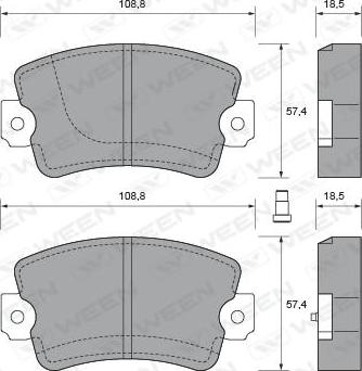 Ween 151-2059 - Kit de plaquettes de frein, frein à disque cwaw.fr