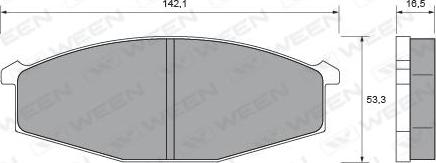 Ween 151-2062 - Kit de plaquettes de frein, frein à disque cwaw.fr