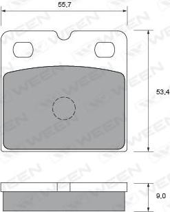 Ween 151-2009 - Kit de plaquettes de frein, disque de frein de stationnement cwaw.fr