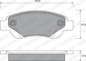 Ween 151-2001 - Kit de plaquettes de frein, frein à disque cwaw.fr