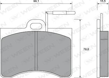 Ween 151-2013 - Kit de plaquettes de frein, frein à disque cwaw.fr