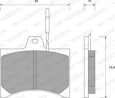 Ween 151-2080 - Kit de plaquettes de frein, frein à disque cwaw.fr