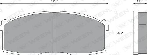 Ween 151-2037 - Kit de plaquettes de frein, frein à disque cwaw.fr