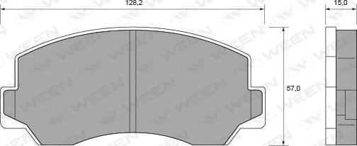 Ween 151-2025 - Kit de plaquettes de frein, frein à disque cwaw.fr