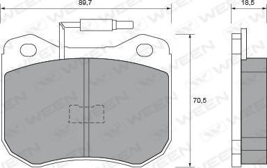 Ween 151-2020 - Kit de plaquettes de frein, frein à disque cwaw.fr