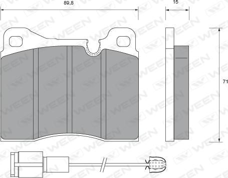 Ween 151-2077 - Kit de plaquettes de frein, frein à disque cwaw.fr