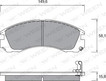 Ween 151-2194 - Kit de plaquettes de frein, frein à disque cwaw.fr