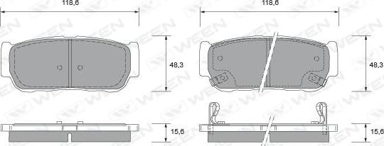 Ween 151-2195 - Kit de plaquettes de frein, frein à disque cwaw.fr